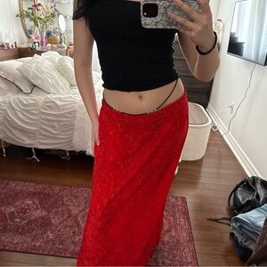 Elegant Red Women's Skirt